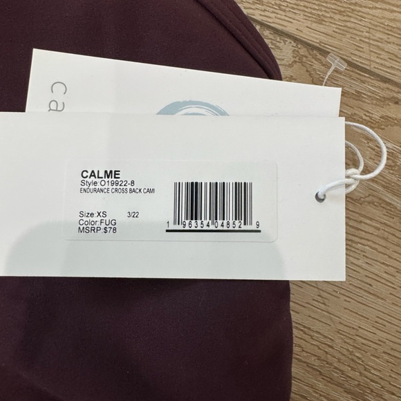 NWT JOHNNY WAS CALME Burgundy Strappy CROP sports Bra - Picture 2 of 8